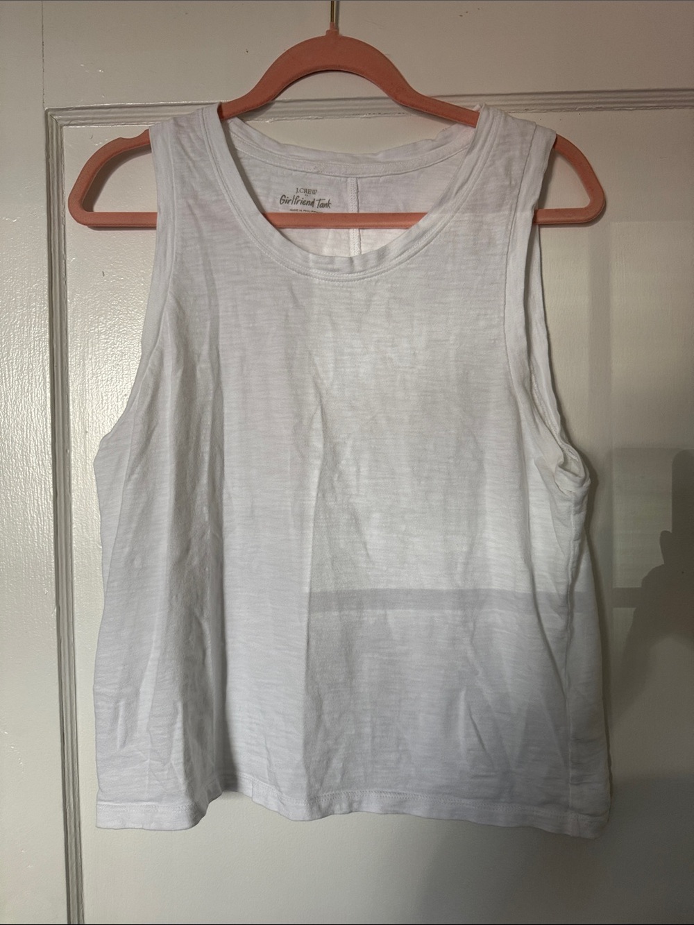 J. Crew White Cotton Tank Top